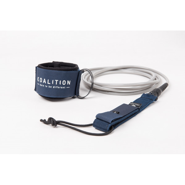 LEASH KOALITION BIG WAVE 9' X 9MM - NAVY BLUE SILVER LEASH KOALITION BIG WAVE 9' X 9MM - NAVY BLUE SILVER