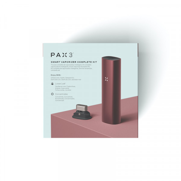 PAX 3 COMPLETE KIT VAPORIZER BURGUNDY PAX 3 COMPLETE KIT VAPORIZER BURGUNDY